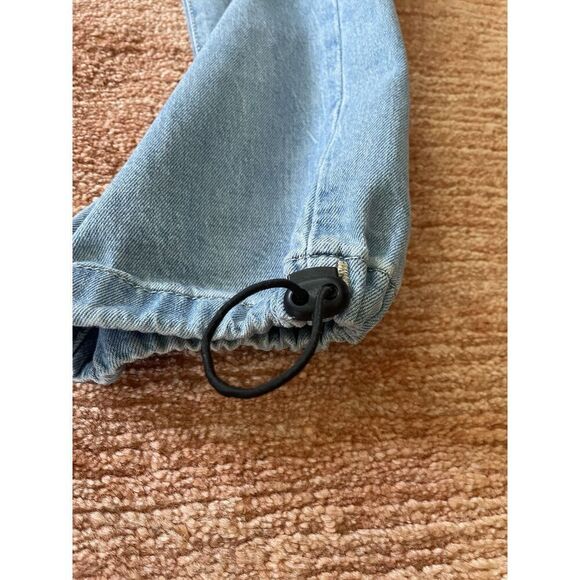Forever 21 Blue Denim with Bungee Hem High Rise Women’s size S Y2k 90s - Picture 8 of 9